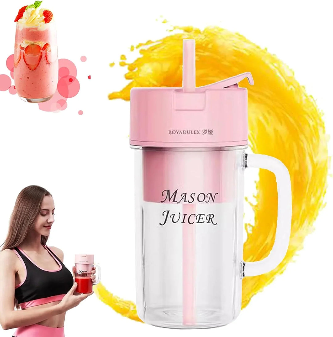 Portable Electric Ice Crusher & Juicer - 2-in-1 Rechargeable Smoothie Blender & Slush Maker